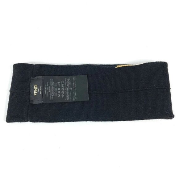 FENDI FXS385 logo Accessories Headbands hair band wool Black main image 8